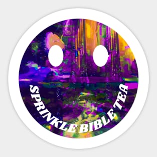 BIBLE TEA - Funny Surreal Bad Translation with Glitch Art (Alt Color) Sticker